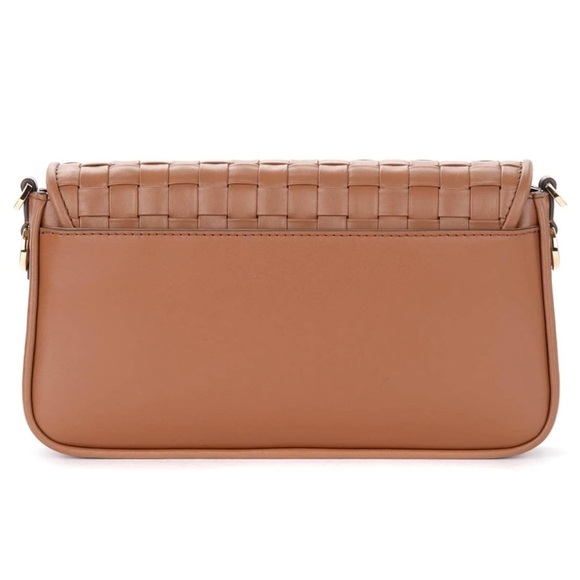 MICHAEL KORS Bradshaw Woven Leather Convertible Shoulder Tan Bag AUTHENTIC NWT - Picture 7 of 12